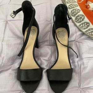 Vince Camuto Black Strap Heels